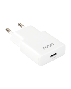 USB-C wall charger, 1x USB-C PD 30 W, slim size, supports PPS