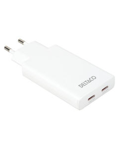 USB-C wall charger 67 W, 2x USB-C PD, slim size, total output 67 W